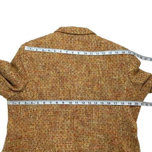 Jones New York Womens Boucle Tweed Blazer | 14 | Orange | Button Up | Vented - Picture 6 of 10